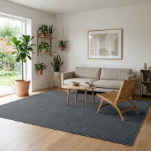 (80 X 150 cm, Grey) Super Fluffy Non Slip Rug with Memory Foam Rubber Backing 600 GSM | Machine Washable & Fade Resistant