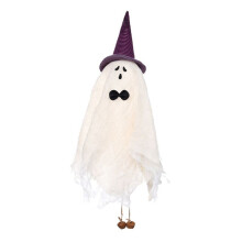 1PCS Halloween Hanging Ghosts with Witch Hat Cute Spooky Hanging Halloween Decorations