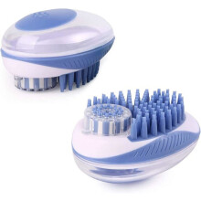 Huisdierbadborstel, massageborstel met 2-in-1 shampoodispenser, voor het masseren van huisdieren