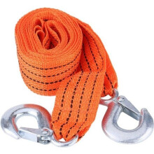 Sleepkabel - VINGVO - 4m x 4cm - Zeer sterk nylon - Draagvermogen van 3 ton - Veiligheidshaken