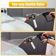 Foam Cannon Dual Connector, Foam Cannon for Pressure Washer, 5 Power Washer Sprays Nozzle Tips