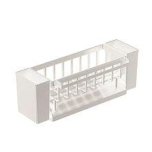 Self-Draining Sink Shelf Soap Sponge Holder Dishcloth Towel Rack Filter Basket Kitchen Sink Drain Rack White