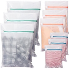 Set van 9 waszakken van mesh voor de wasmachine, waszakken van mesh, waszakken voor jassen en ondergoed - super duurzaam