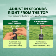 4pcs 1804VAN 4 Inch Sprinkler , Lawn Sprinkler with Adjustable 0-360 Degree Arc Nozzle Pattern