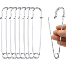 Verpakking van 20 grote, stevige, massief metalen veiligheidsspelden voor kilts, dekens, breiwerk en knutselprojecten, 10 cm