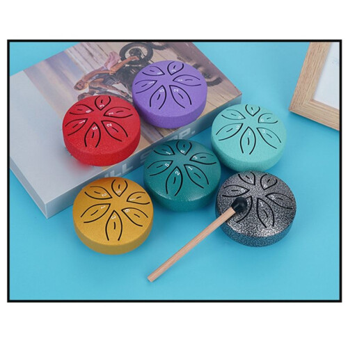 Instrumentos Musicais Infantis Orff Instruments Artesanato  Tambor Oco 3 Polegadas 6 Tons Roxo
