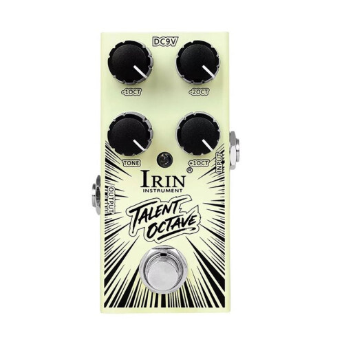 IRIN TALENTOCTAVE Elgitarr Enkel Effektpedal 2 Låg 1 Hög Oktav Gitarr Effektpedal Gitarrtillbehör Gul