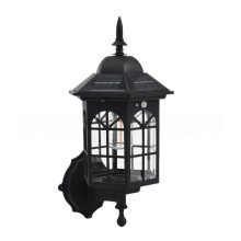 Applique Murale Solaire avec Détecteur de Lumière, Luminaire Extérieur avec Capteur Crépusculaire pour Porte de Garage ou Maison A