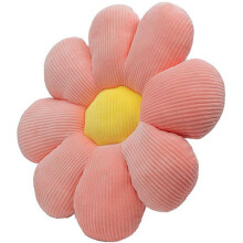 Blomkuddar, 50 cm Blomformad Kudde, Blomstergolvkudde Sittdyna, Mjuk Kronbladskudde för Hemsoffa Bil Rosa