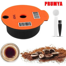 Koffiefilter - PRUMYA - Herbruikbaar PP - 60 ml - Compatibel met Bosch Tassimo - Inclusief reinigingsborstel