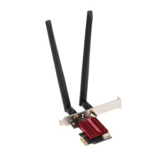 WiFi 6E-kaart - MERK - PCIe X1 - 5374 Mbps - Bluetooth 5.3 - Dubbele 8 dBi-antenne