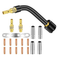 18Pcs for MB-15AK MIG/MAG Welding Torch Kit 0.03-Inch M6 Contact Tip Nozzle Diffuser Neck for DIY Welding Tools Parts