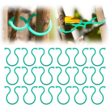 Veilige plastic plantenclips - transparant - verpakking van 100 stuks
