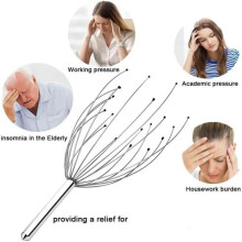 Head Massager, Scalp Massager with 20 Arms, Hair Stimulation, Stress Reduction
