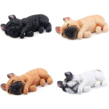 Set van 4 3D-magneten van een Franse bulldog voor op de koelkast, in de keuken, op een whiteboard of op een kaart.