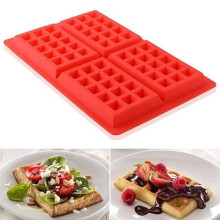 Wafelvormpje/Crêpebakvormpje van siliconen #2 Rood