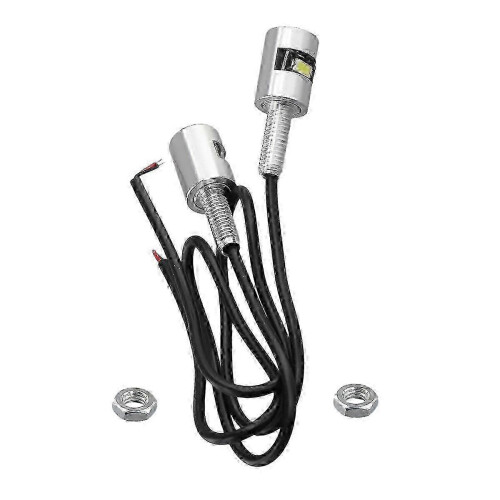 Waterproof License Plate Light for Motorcycle, 12V Universal LED Pair 2