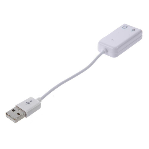 3.5mm Microphone Earphone Socket USB 2.0 Sound Card Speaker Audio Adapter White 2