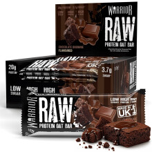 Warrior RAW Protein Bars 12 x 75g – 20g High Protein Bar, Low Sugar High Fibre O