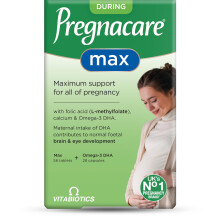 Pregnacare MAX Pregnancy Vitamins - UK's No.1 Pregnancy Brand. Greater Prenatal Care for Women, Supplement with Added Omega-3 DHA for Normal Brain an
