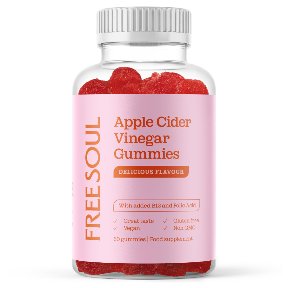Free Soul Apple Cider Vinegar Gummies With The Mother 1000Mg | Enhanced With