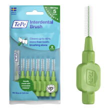 TePe Interdental Brush, Original, Green, 0.8mm/ISO 5, 8pcs, Plaque Removal, effi