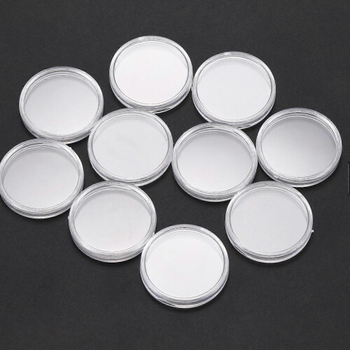 10 pcs Small round parent plastic coin capsules box 1