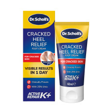 Dr. Scholl's Cracked Heel Complete Cream with Repair K+, 60ml - Moisturising Treatment Cream for Cracked Heels and Dry Skin with Keratin- 1 x 60 ml