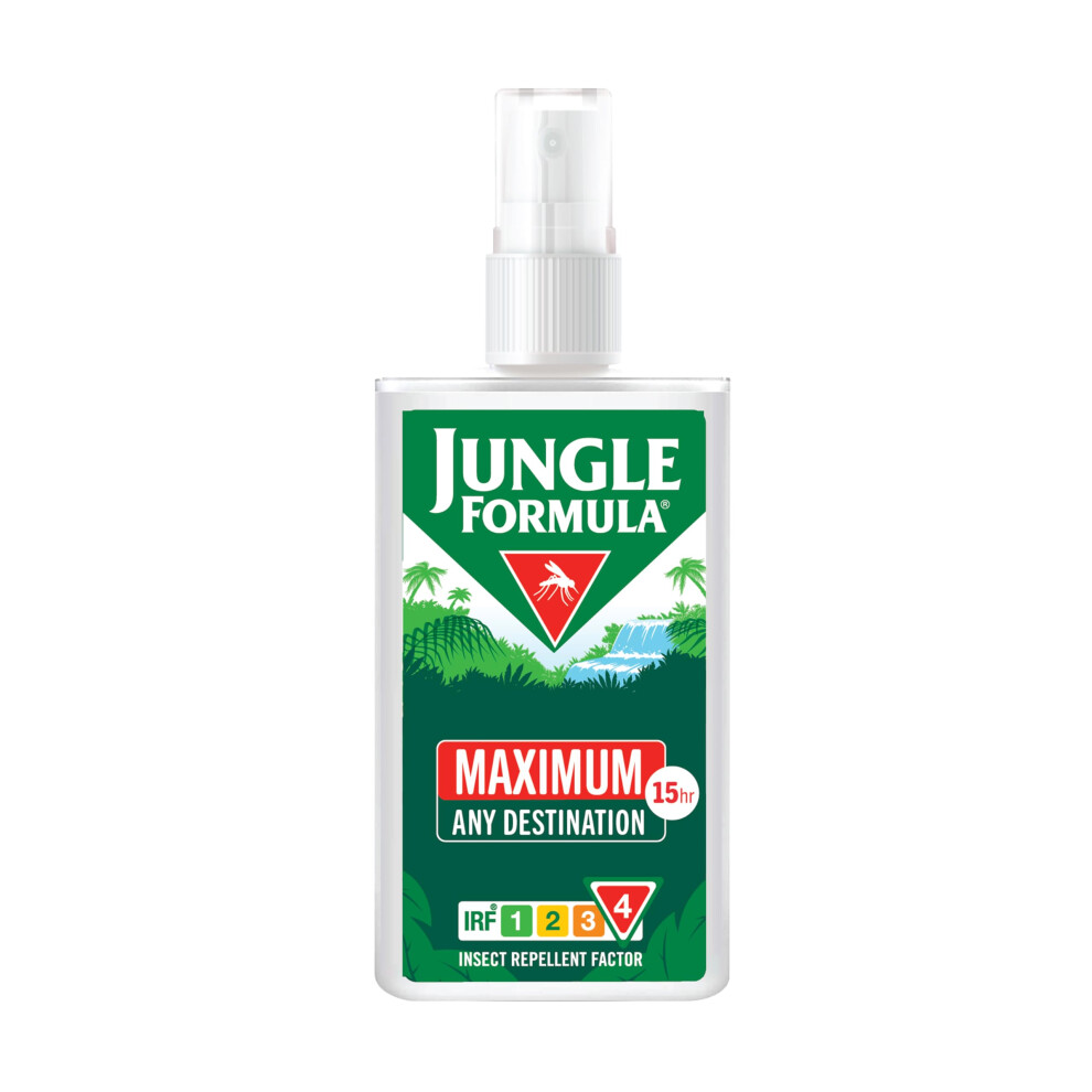 Jungle Formula Maximum Strength Insect Repellent Pump Spray (90Ml - 50% Deet) - Up To 9 Hour Protection Against Mosquitoes, Ticks & Biting Insects