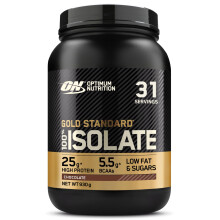 Optimum Nutrition ON Gold Standard 100% Isolate Pure Whey Protein, Naturally Occurring BCAAs and Glutamine, Pre and Post Workout, Chocolate Flavour,