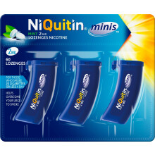 NiQuitin Minis Mint 2 mg Lozenges - Effective Smoking Craving Relief - Practical Pocket-Sized Container - 60 Mini Lozenges - 20 Count (Pack of 3) - N