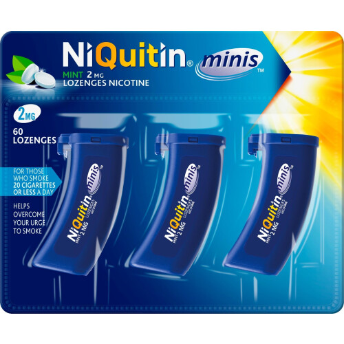 NiQuitin NiQuitin Minis Mint 2 mg Lozenges - Effective Smoking Craving Relief - Practical