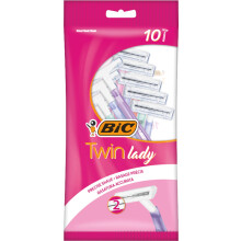 BIC Twin Lady, Disposable Razors with 2 Stainless Steel Blades and Lightweight H