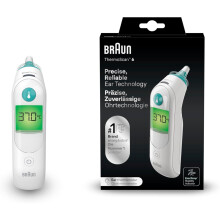 Braun ThermoScan 6 Ear thermometer - Colour-coded Digital Display - ExacTemp Stability Indicator - Baby and infant friendly- #1 Brand among doctors(1