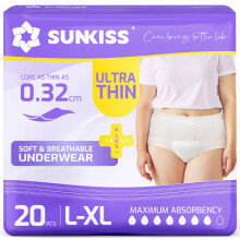 SUNKISS Incontinence Pants Women, Ultra Thin & Fast-Absorbing, Postpartum Dispos