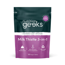 Milk Thistle Tablets 3-in-1 Complex - 120 Tablets (2 Month Supply) - 100mg Extract 80% Silymarin with Artichoke & Dandelion Leaf (Not Milk Thistle Ca