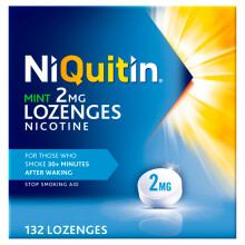 NiQuitin Mint 2 mg Lozenges - Effective Smoking Craving Relief - 132 - Long-Lasting Effect - Reduce and Quit Smoking Aid and Vaping