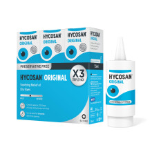 Hycosan Original - Triple Pack - Eye Drops with Hyaluronic Acid for Treatment and Rapid Relief of Mild to Moderate Dry Eyes - Preservative Free - 3 x