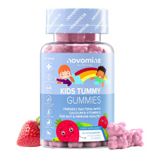 Kids Probiotic Gummies - 2 Billion Probiotics - 1 Month Supply - Kids Tummy Gummies - Includes Vitamin D & Calcium for Childrens Gut Health - Vegetar