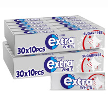 Wrigley's Extra Chewing Gum While Sugar Free, 60 Packs of 10 Pieces