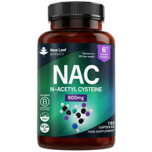 NAC N-Acetyl-Cysteine 600mg Capsules N-Acetyl Cysteine Nutritional Supplements 180 NAC Capsules - Nac Supplement High Bioavailability Amino Acid - Ve