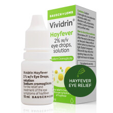 Vividrin Hayfever Eye Drops, 10ml, Contains Sodium Cromoglicate for Hayfever Rel