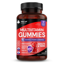Chewable Vegan Multivitamin Gummies - Non Sugar Coated, Gluten Free, Non-GMO Multivitamins for Men and Woman - Fortified with Vitamins C A D E B Biot