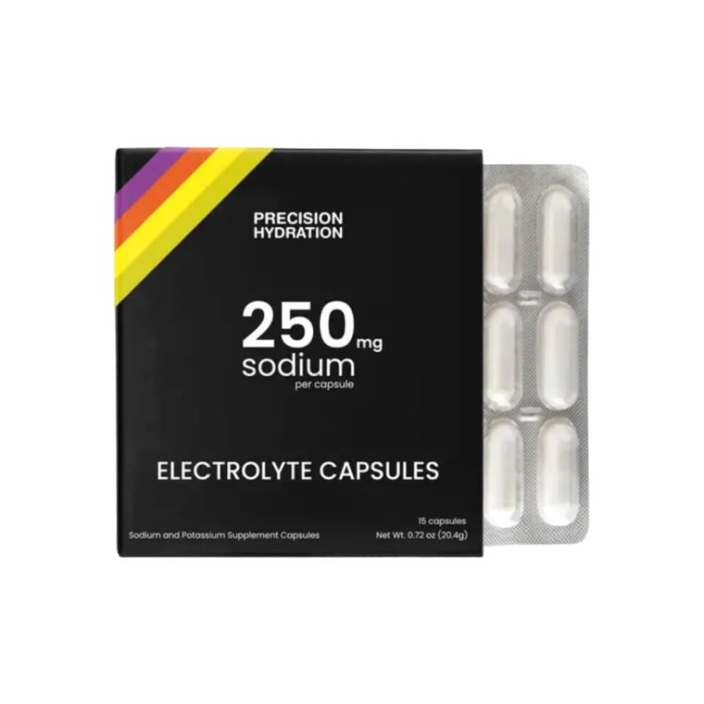 Precision Hydration Electrolyte Capsules - 15 Blister Packed (Waterproof) / Salt Capsules - Combat Cramp - No Artificial Ingredients, Digestion-Frien