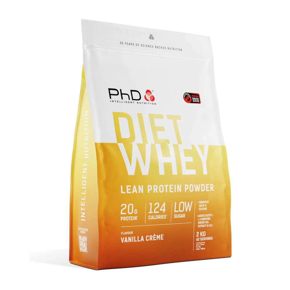 Phd Nutrition Diet Whey Low Calorie Protein Powder, Low Carb, High Protein Lean Matrix, Vanilla Crã¨Me Diet Whey Protein Powder, High Protein, 80 Serv