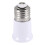 E27 to E27 Bulb Holder Silver Tone White Adapter Extender 2