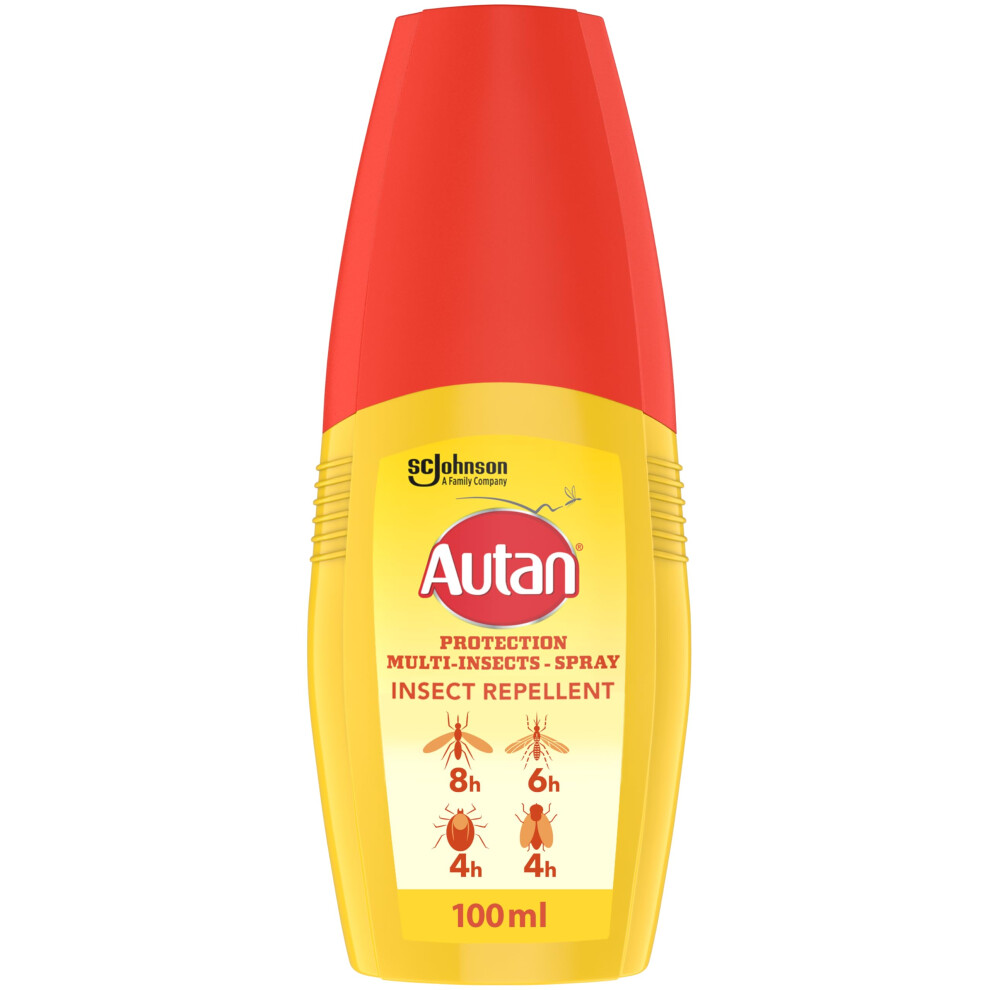 Autan Mosquito & Insect Repellent Pump Spray, Travel Essentials, Suitable For Kids, Deet Free Formula, Up To 8 Hours Protection Against Mosquitoes, B