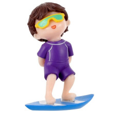 Drijvende aquariumdecoratie, cartoon, surferjongen, ornament, aquariuminrichting, surferjongen model