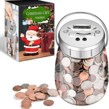 Spaarpot - QJRRX - Digitaal LCD-display - 2,2 liter - Handmatige bediening - Modern design