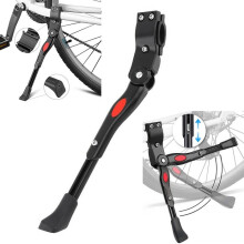 Verstelbare aluminium zijstandaardset voor racefietsen, mountainbikes, enz. - Zwart